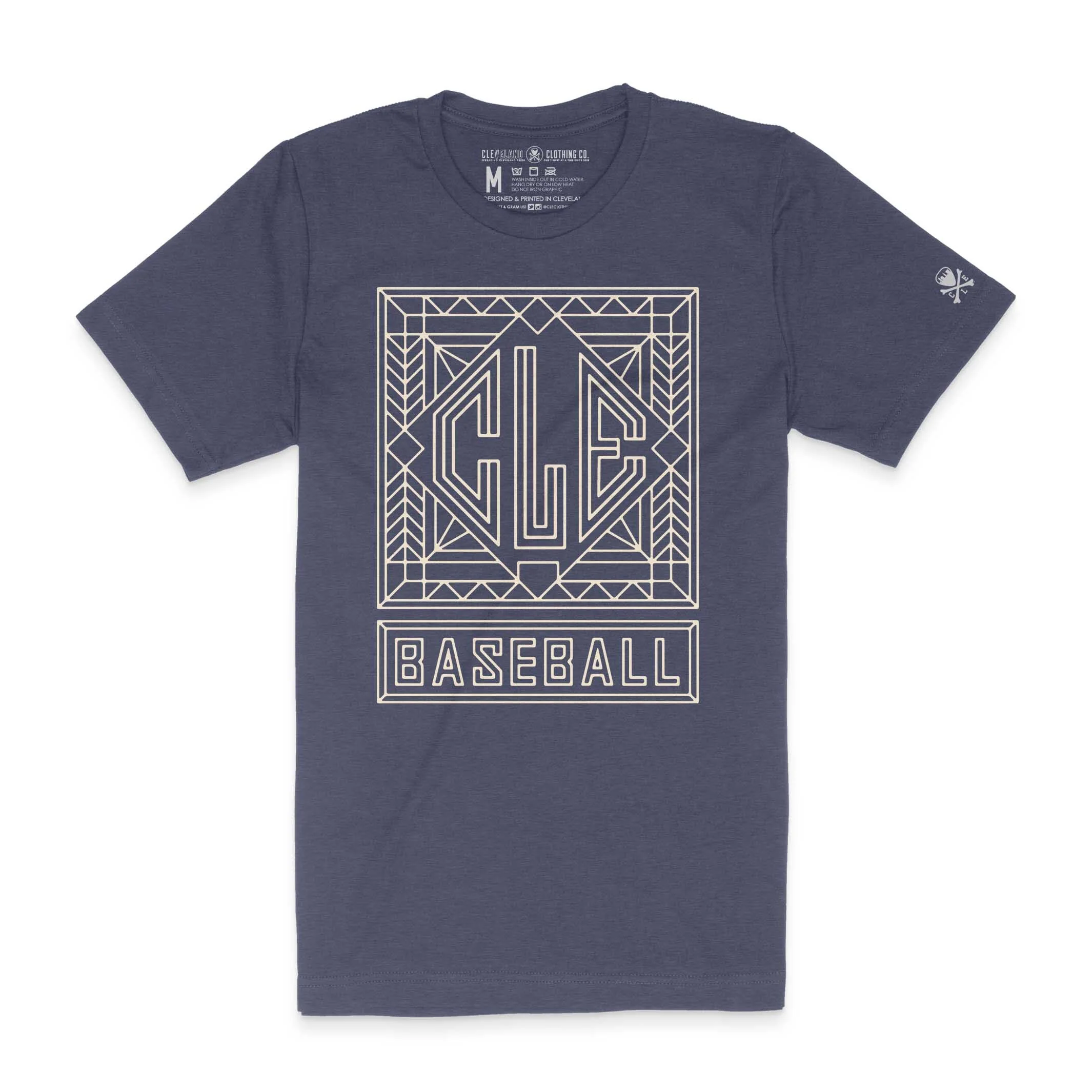 CLE Baseball Art Deco - Mens/Unisex Crew T-Shirt