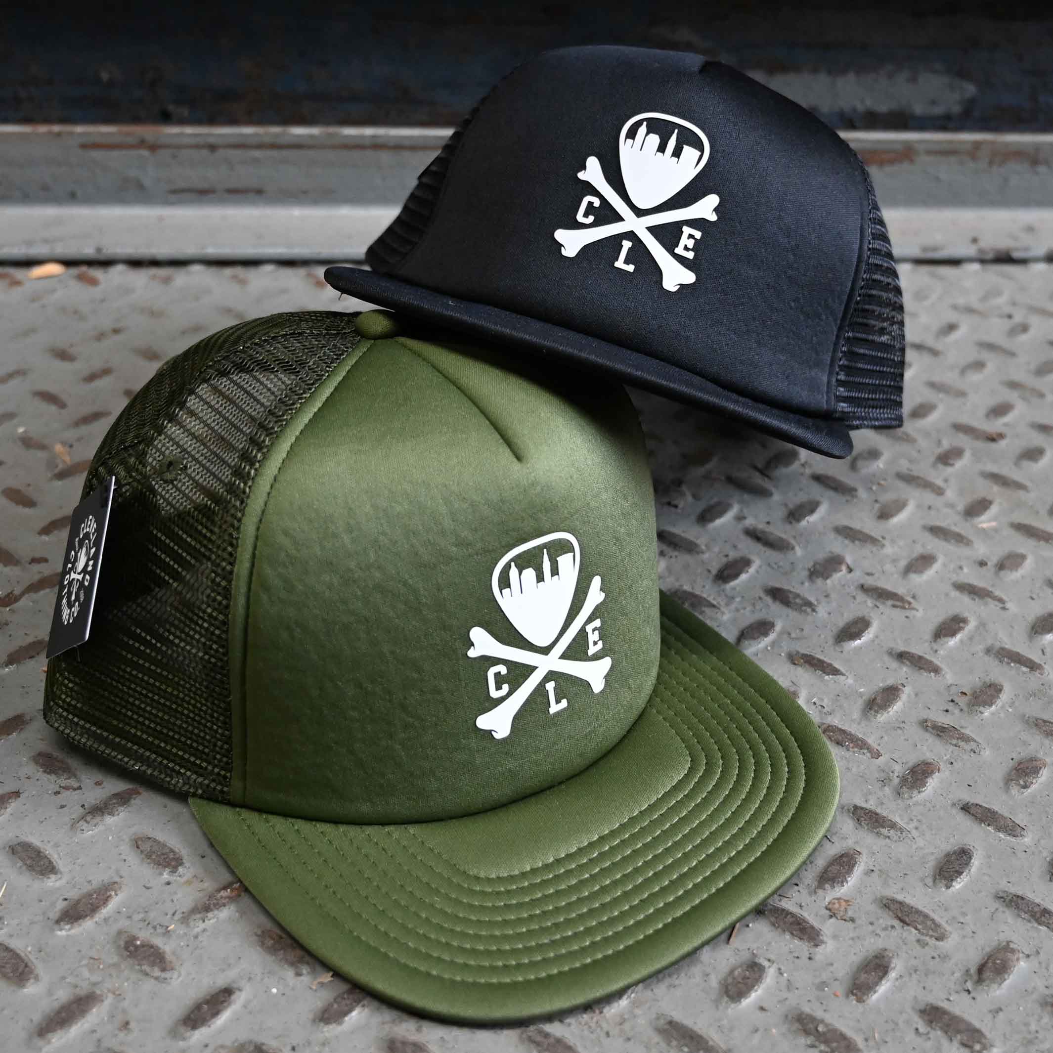 CLE Logo Foam Trucker Hat - Black - Image 5