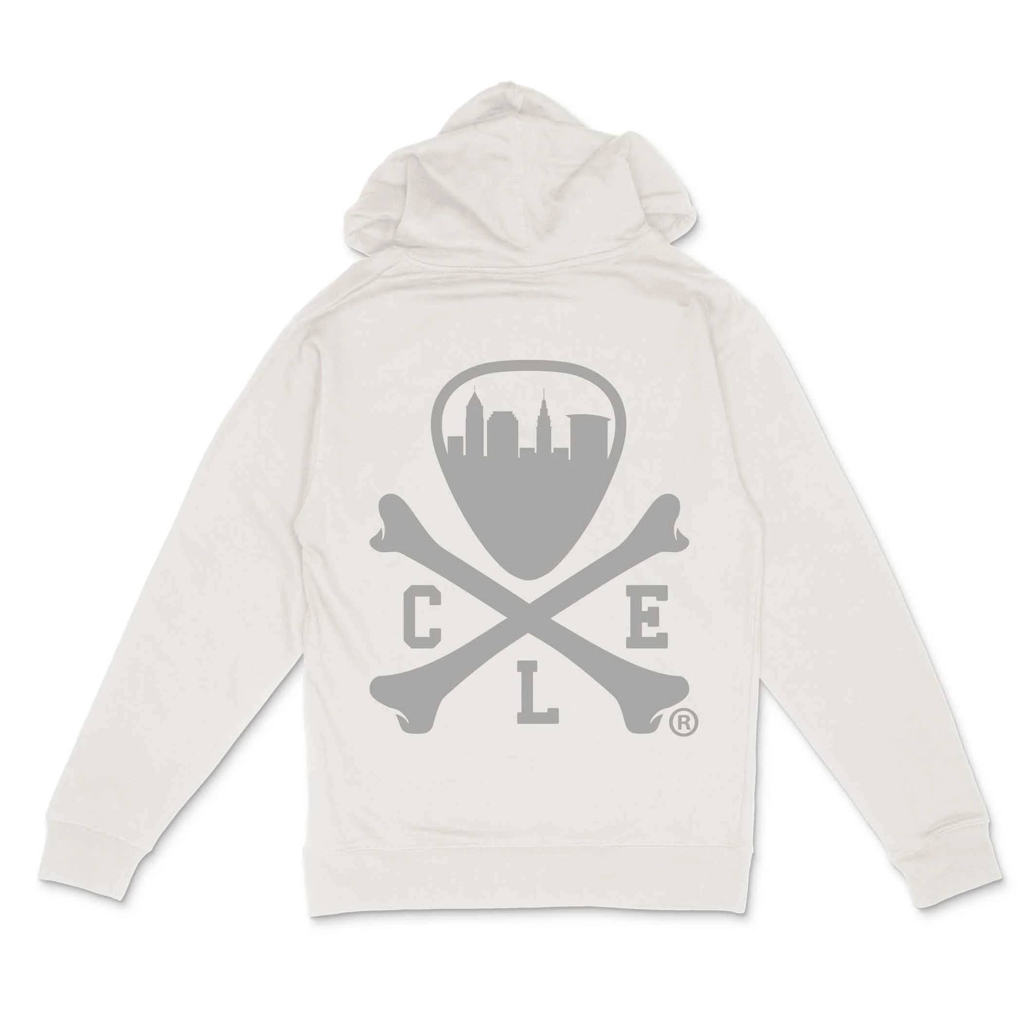 CLE Logo - Unisex Pullover Hoodie - Pigment Ivory - Image 3