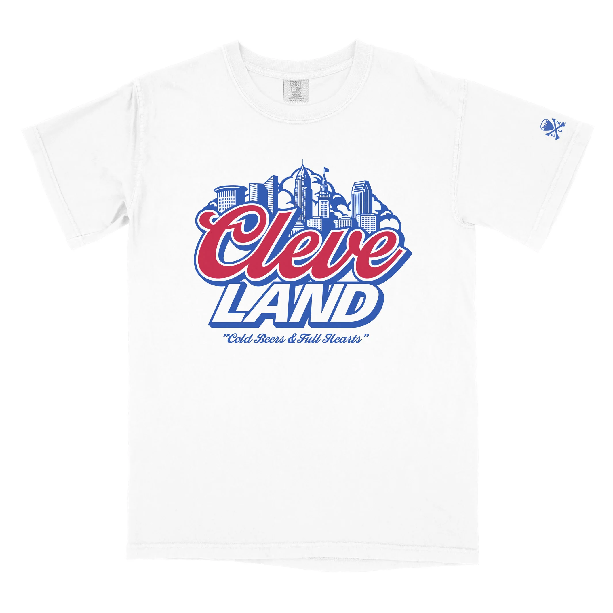 Cleveland - Cold Beer Full Hearts - Mens/Unisex Crew T-shirt - Image 3
