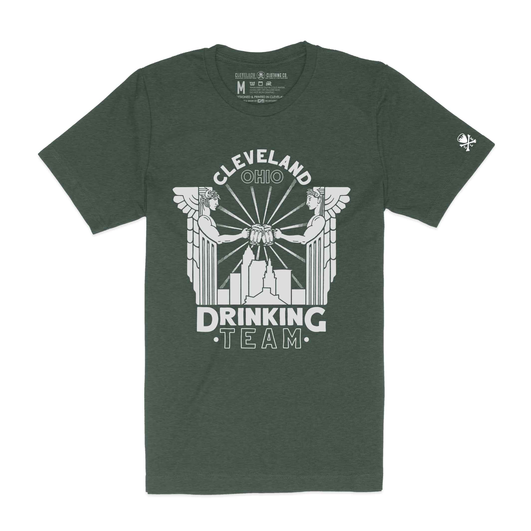 Cleveland Drinking Team St. Patrick's Day - Mens/Unisex T-Shirt - Heather Forest (ONLINE ONLY)