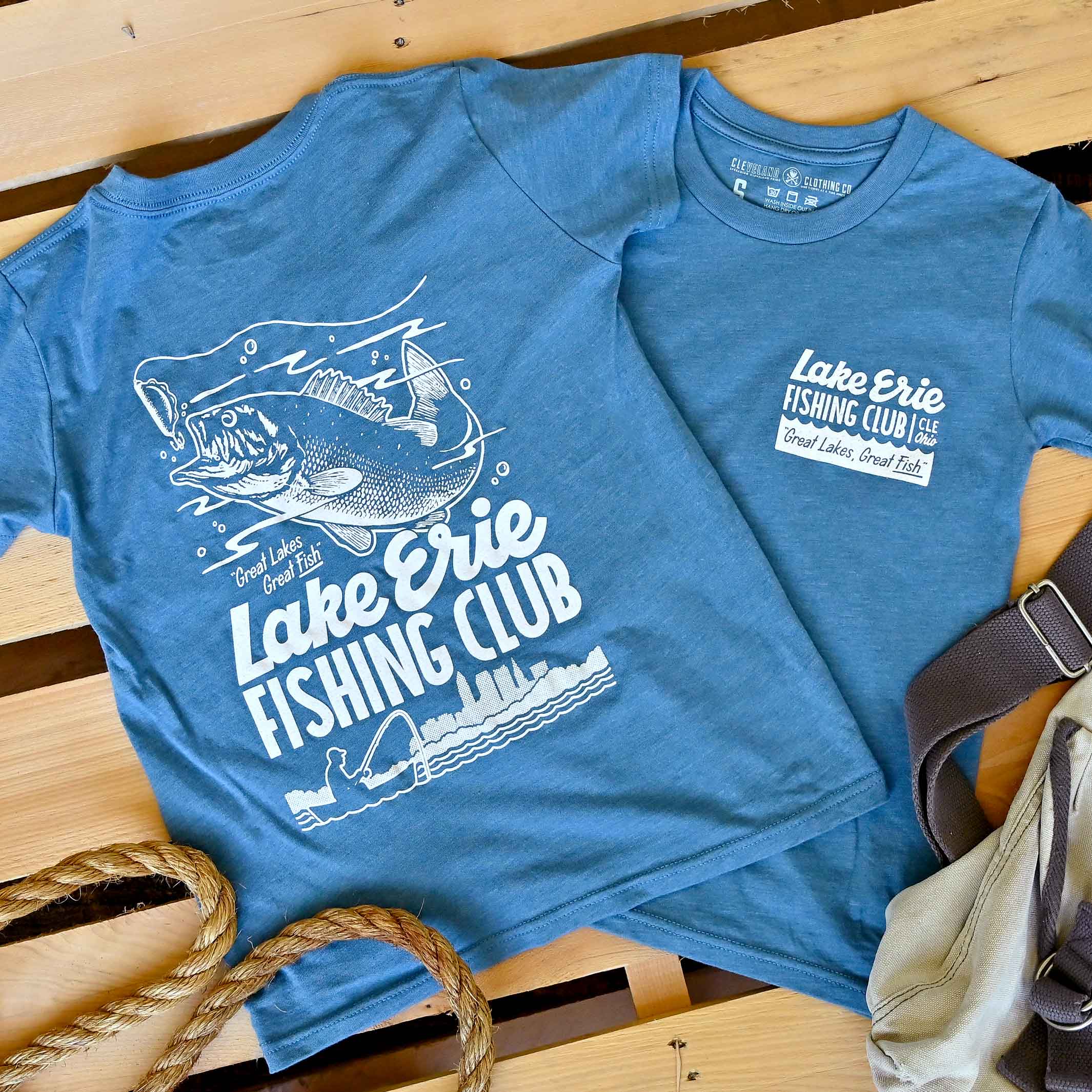 Lake Erie Fishing Club - Youth Crew T-shirt - Image 2
