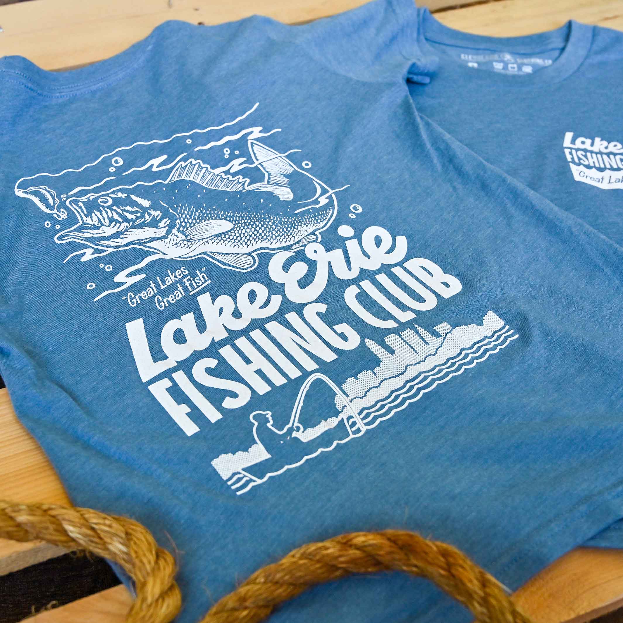 Lake Erie Fishing Club - Youth Crew T-shirt - Image 3