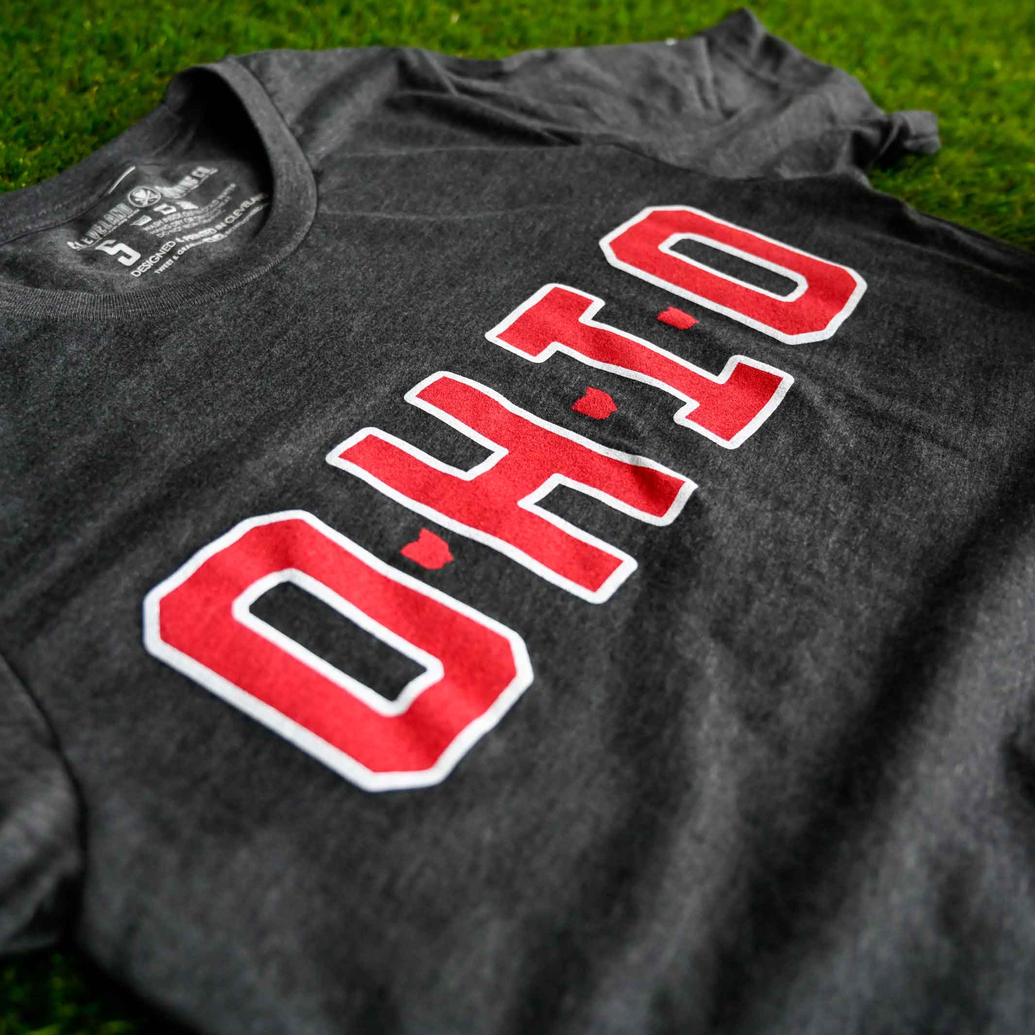 O-H-I-O Block Ohio - MENS/Unisex Crew T-Shirt - Image 2