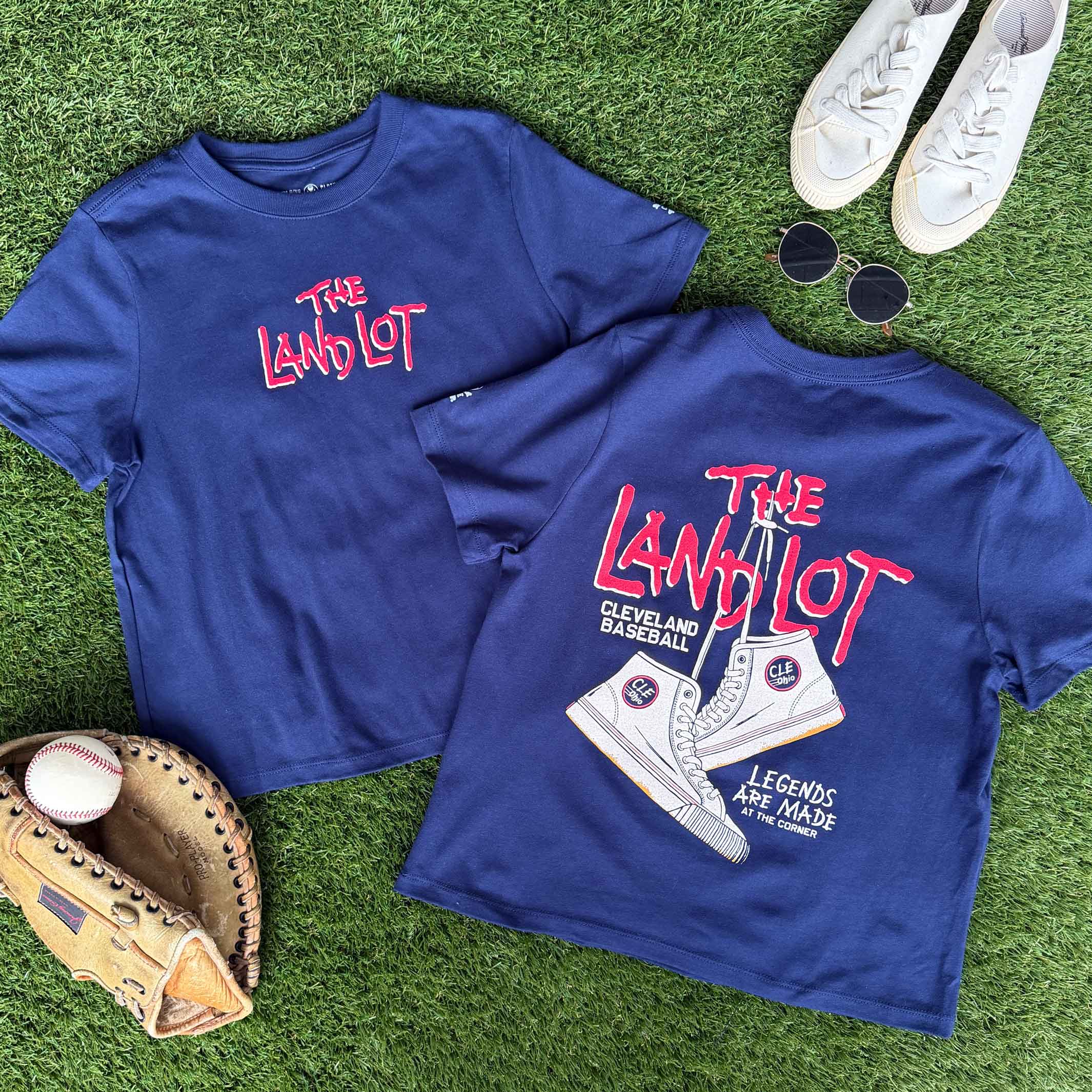 The Land Lot - Cleveland Baseball - Womens Heavyweight Boxy Tee - Image 2